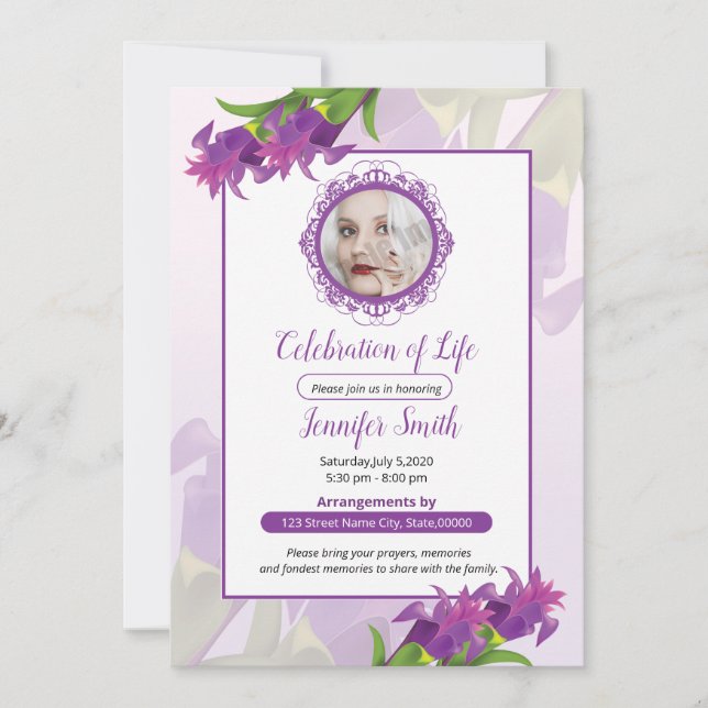 Begravningskort Meddelande (Framsida)