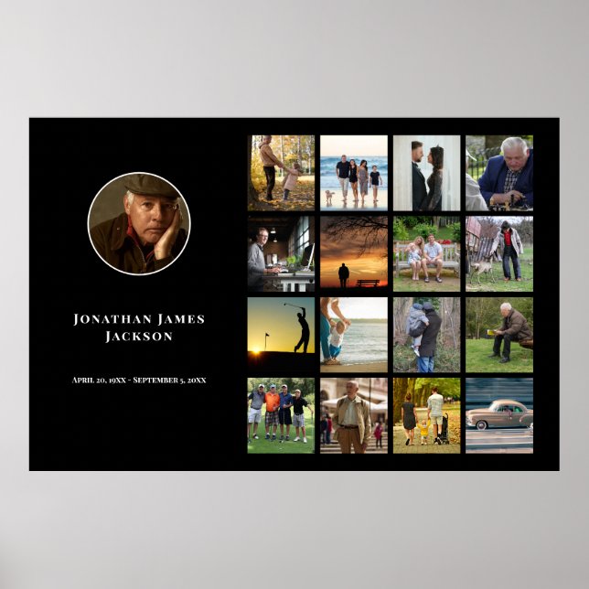 Begravningslandskap Minnesfoto Livsjubileum  Poster (Framsidan)