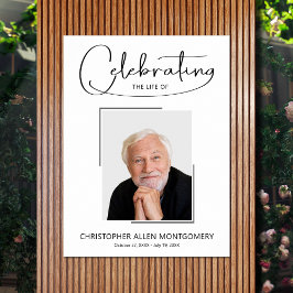 Begravningsminnesfoto Firande Av Livet Poster