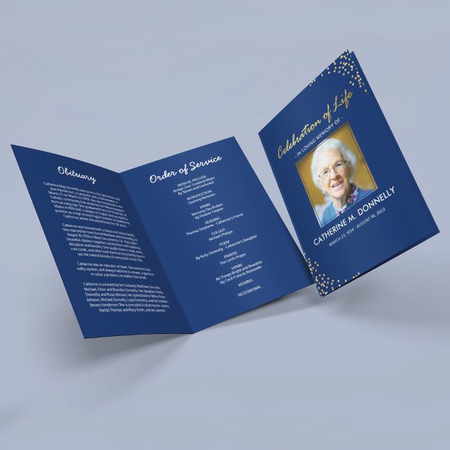 Begravningsprogram| Blå Guld serviceorder Program (Skapare uppladdad)