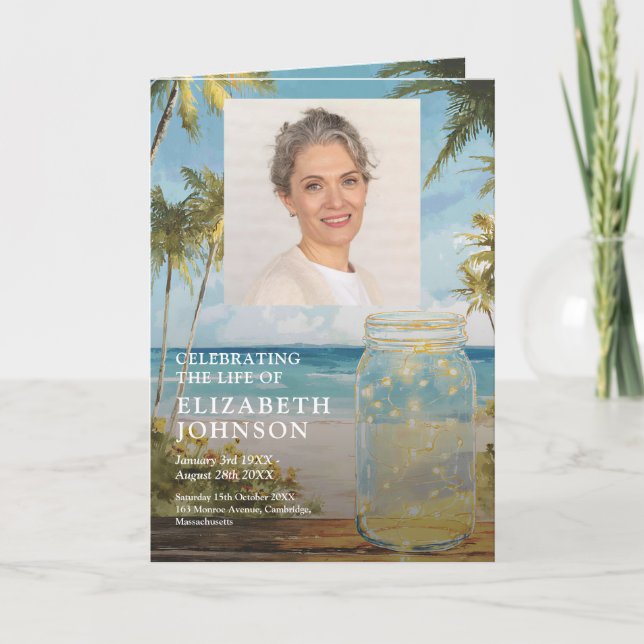 Begravningsprogram för Ocean Beach  Program (Framsida)