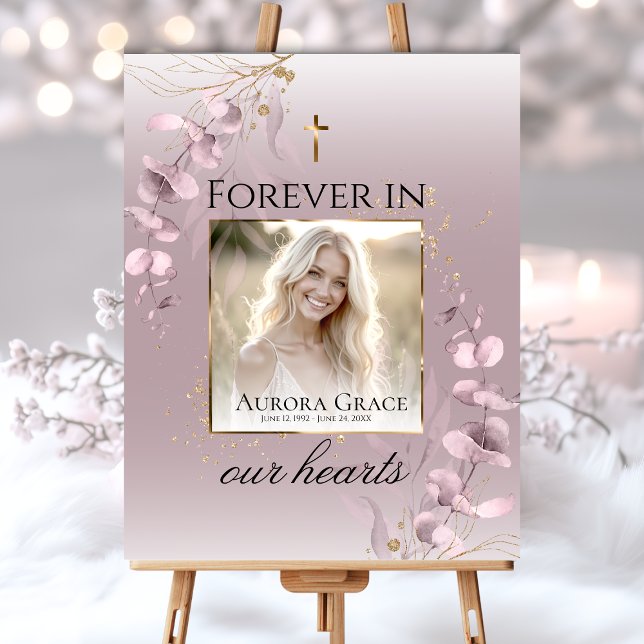 Begravningsprogramkort Blommig frid Poster (Skapare uppladdad)