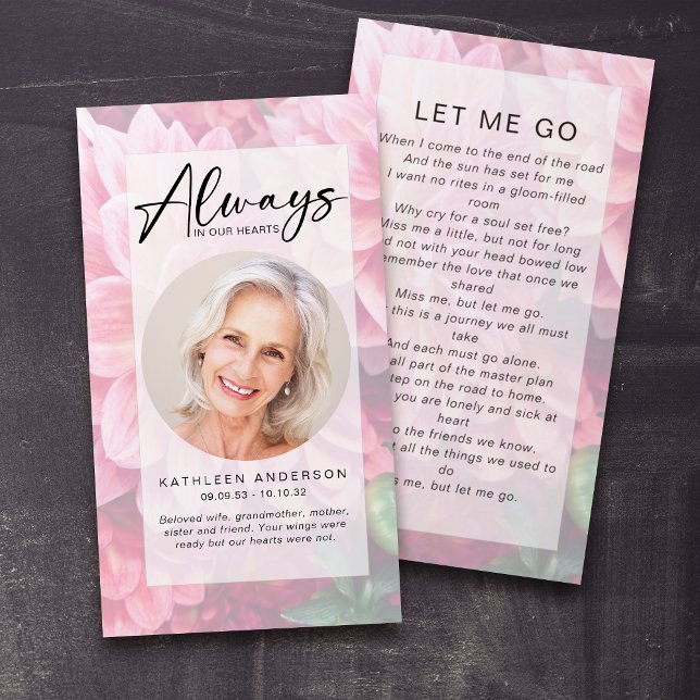 Begravt Dikt-kort | Blommigt Dahlias (Skapare uppladdad)