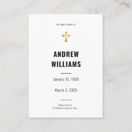 Begravt Prayer Card Black and White Visitkort