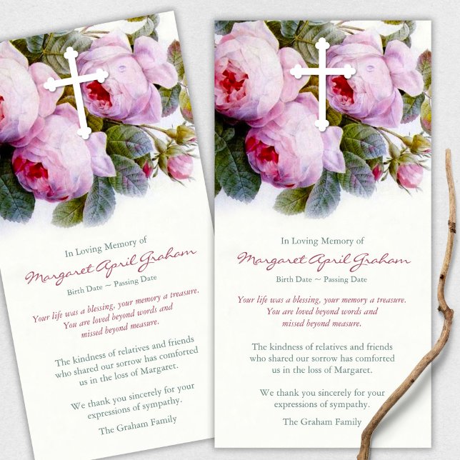 Begravt tackkort | Botaniskt Ro och Kor Tack Kort (funeral thank you cards, bereavement, elegant, simple, celebration of life, sympathy card)