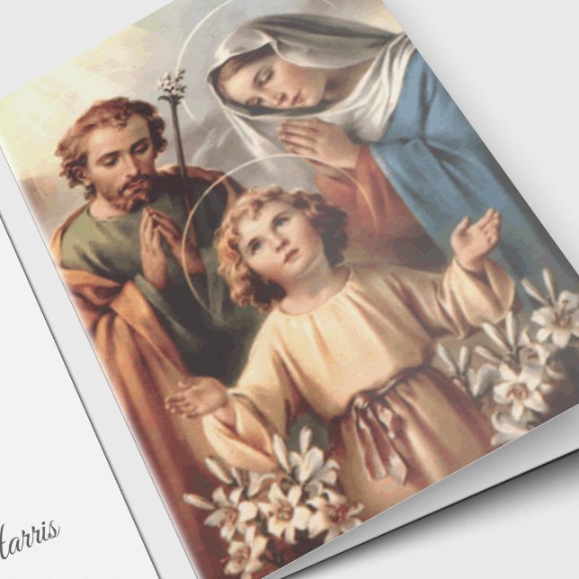 Begravt tackkort | Heliga Familj 02 OBS Kort (Holy Family Condolence Sympathy Bereavement Funeral Thank You Card)