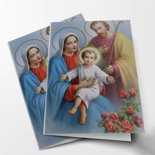Begravt tackkort | Heliga Familj 03 OBS Kort (Holy Family Sympathy Bereavement Funeral Thank You Card)