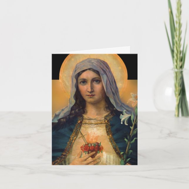 Begravt tackkort | Immaculate Heart Mary 4 (Framsida)