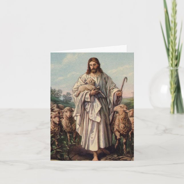 Begravt tackkort | Jesus Bra Shepherd 6 (Framsida)