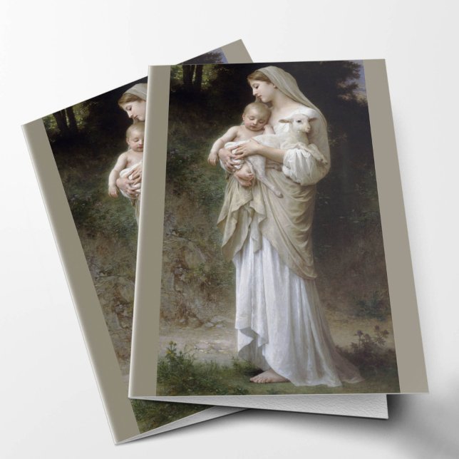 Begravt tackkort | L'Oskuld OBS Kort (L'Innocence Virgin Mary Condolence Sympathy Bereavement Funeral Thank You Card)