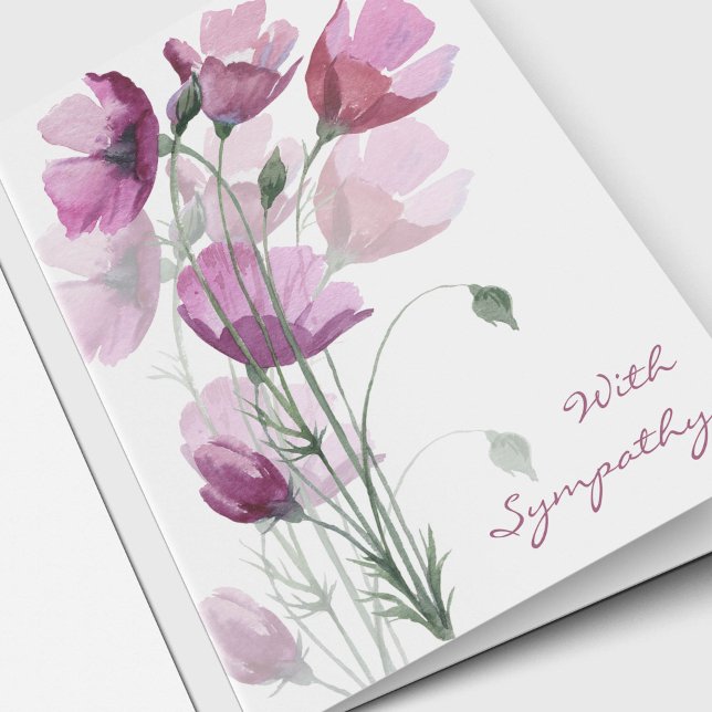Begravt tackkort | Mjuka Petaler Kort (Soft Petals Memorial Sympathy Funeral Thank You Cards)