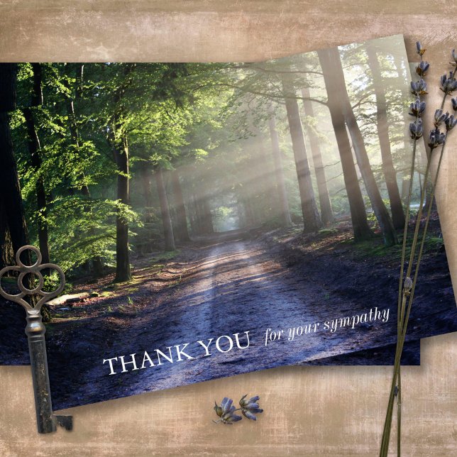 Begravt tackkort | Sol Rays (Sympathy Photo Celebration of Life, In Loving Memory, Forever in our Hearts Funeral thank you cards)