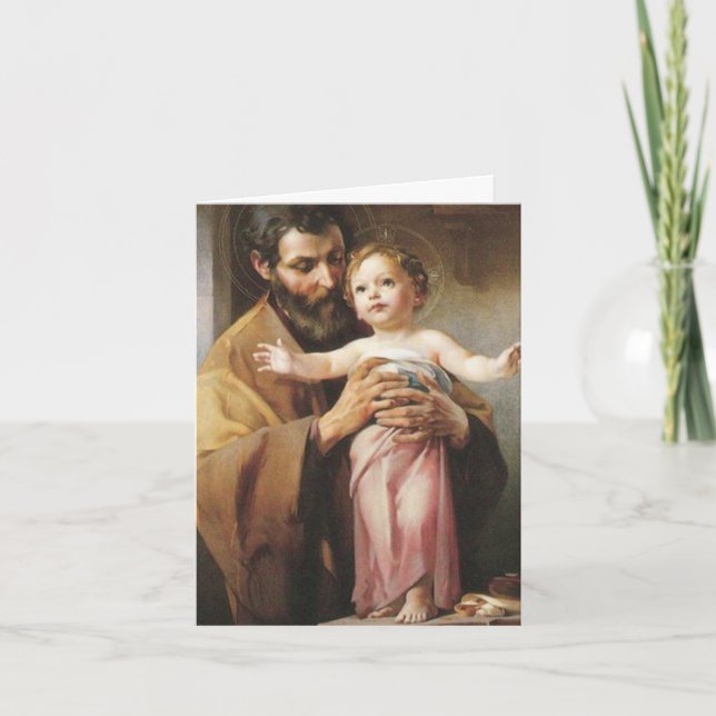 Begravt tackkort | St Joseph & Kristus Child (Framsida)