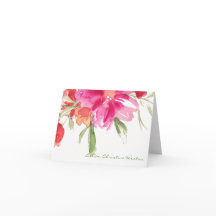 Begravt tackkort | Vattenfärgade Blommigtar 4