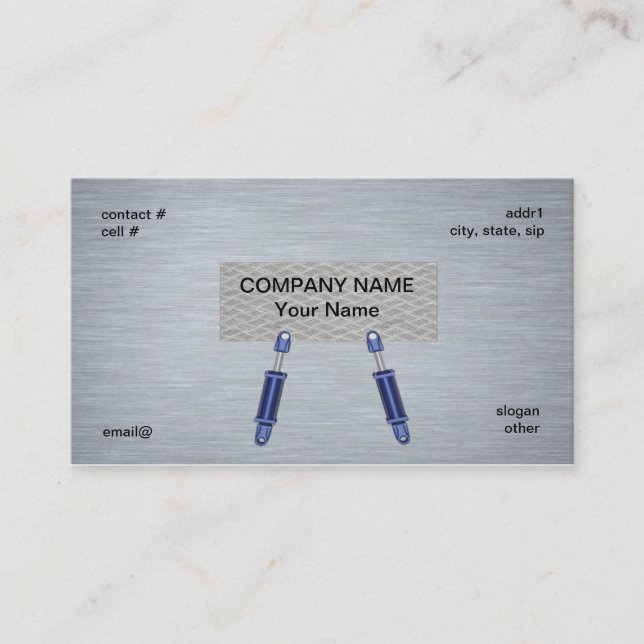 begrepp för hydraulisk cylinder visitkort (Framsida)