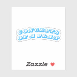 Begrepp i en plan klistermärken