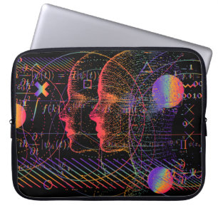 Begreppet artificiell intelligens och Virtuell ver Laptop Fodral