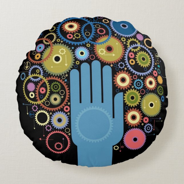 Begreppet av rörelse rund kudde (Framsidan)