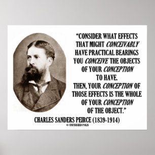 Begreppet Charles Sanders Peirce Effects Objects Poster