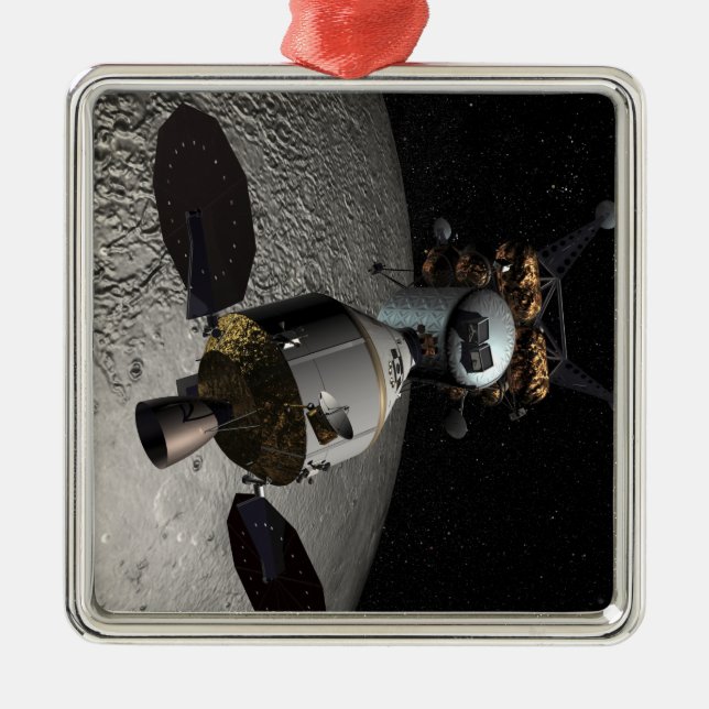 Begreppet "Orionbesättningens prospektering i ford Julgransprydnad Metall (Framsidan)