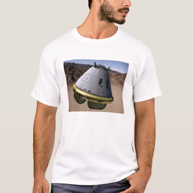 Begreppet utforskning av besättning fordon t-shirt (Framsida)