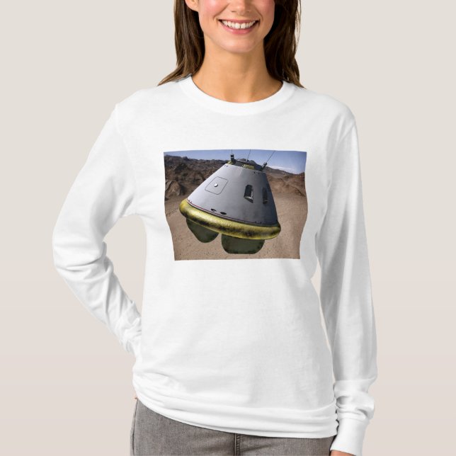 Begreppet utforskning av besättning fordon tee shirt (Framsida)