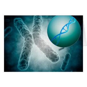 Begreppsmässigt avbilda av en Telomere visningDNA Hälsningskort
