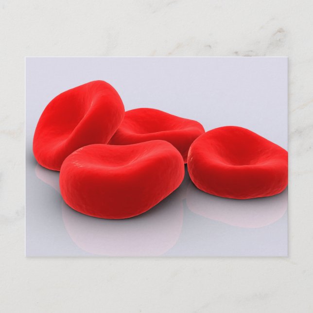 Begreppsmässigt avbilda av röda blodceller vykort (Framsida)