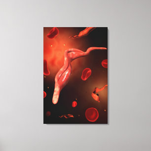 Begreppsmässigt avbilda av Trypanosoma 1 Canvastryck