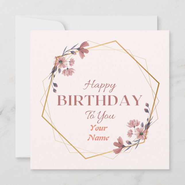 Begringskort för grattis på födelsedagen julkort (Framsida)