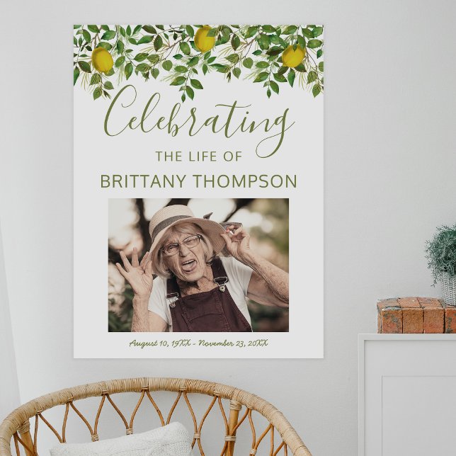 Begrüßungsskylt för begravning | Livet ger dig cit Poster (Skapare uppladdad)