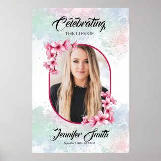 Begrüßungsskylt för begravning Mall Poster