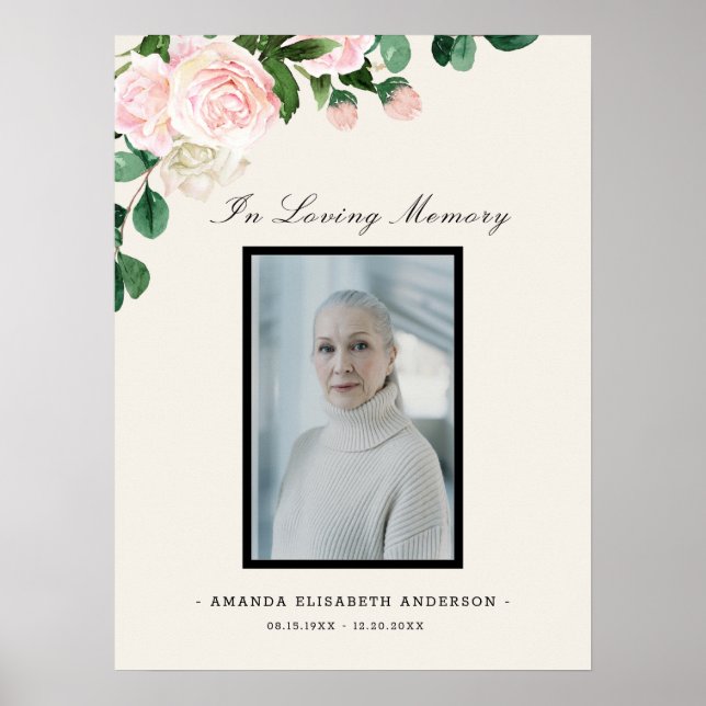 Begrüßungsskylt för firande av livet med krans för poster (Framsidan)