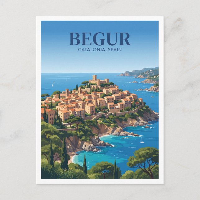 Begur Spanien Resa Vykort (Framsida)