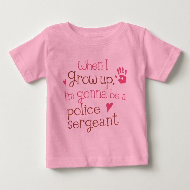 Begynna baby T-tröja för polisSergeant (framtid) T-shirt (Framsida)