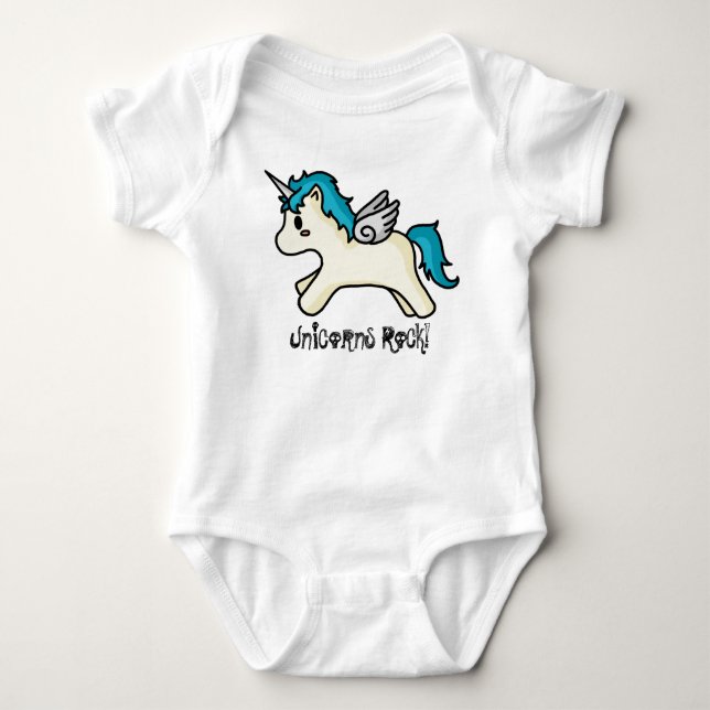 Begynna ranka för Unicornssten [blått] Tee (Framsida)