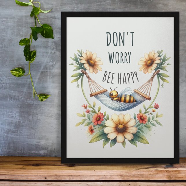 Beha Lycklig Blommigt - ny utformning Poster (Skapare uppladdad)