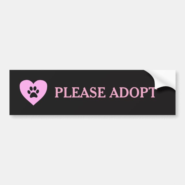 "Behaga adopterar" den djura bildekalet Bildekal (Framsidan)