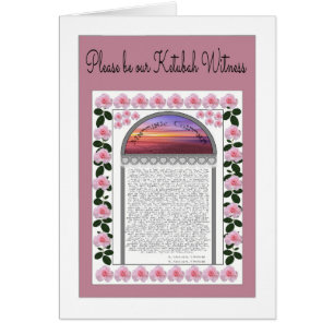 Behaga är vårt Ketubah vittnekort Hälsningskort