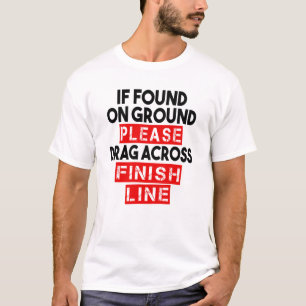 Behaga friktion över mållinje, om funnit på sli t shirt