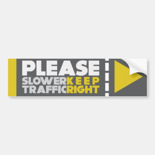 BEHAGA långsammare trafikerar den högra bildekal