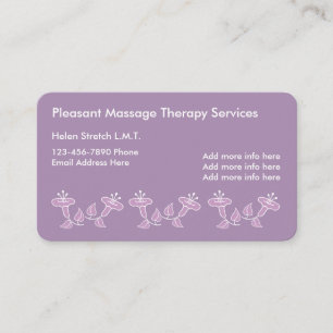 Behaga licenserad massageterapeut visitkort