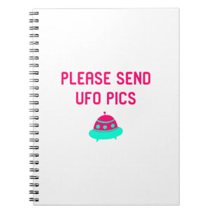 Behaga överför UFO-bilder roligt främmande Anteckningsbok