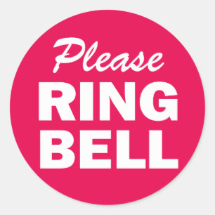 Behaga ringen Bell undertecknar Runt Klistermärke