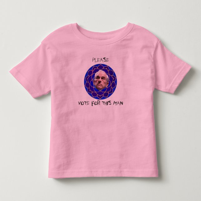 Behaga röstar för Ron Paul Tee Shirt (Framsida)