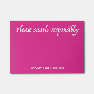 Behaga Snark ansvarigt - klibbigt noterar Post-it Block