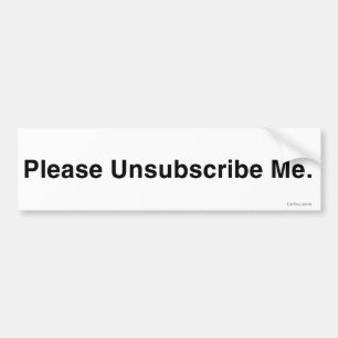 Behaga Unsubscribe mig (Anti-Spamen bildekalet) Bildekal