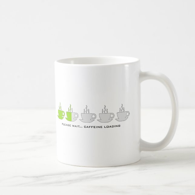 Behaga väntan…, Ladda för koffein Kaffemugg (Höger)