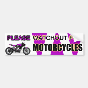 BEHAGA WATCHOUT FÖR MOTORCYKELBILDEKAL BILDEKAL