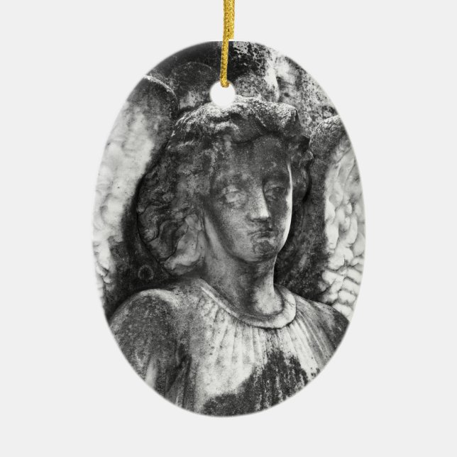 Behagfull ängel julgransprydnad keramik (Framsidan)